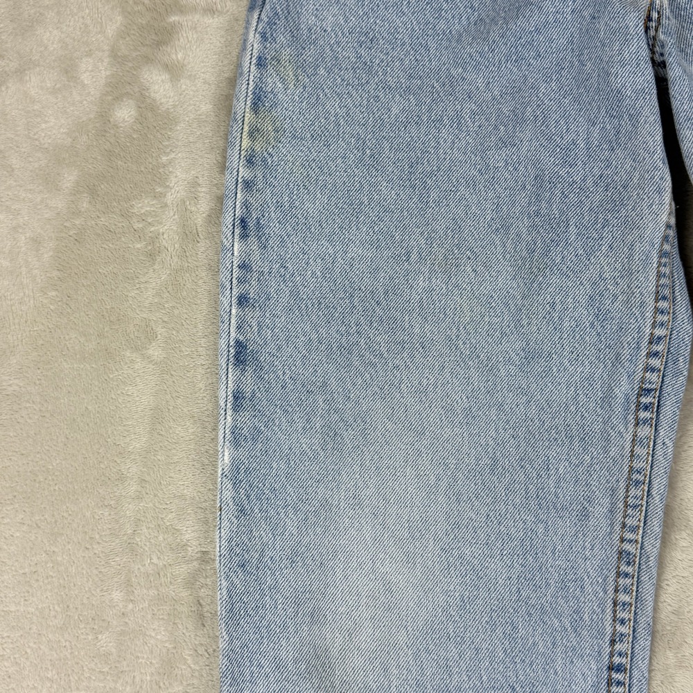 VTG Levis 565 Jeans Girls 14 (23x24) Slim Wide Leg Zutopia Beaded Orange Tab Y2K - Picture 13 of 14